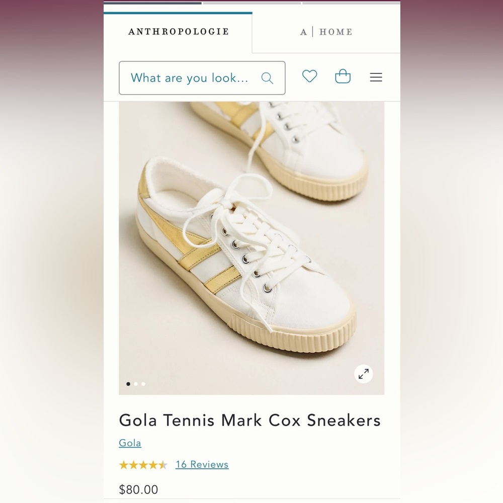 Gola Women Tennis Mark Cox Sneakers — White/Gold